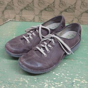 Clarks Wave Walk Womens Brown Leather Lace Up Comfort Shoes Size 8.5